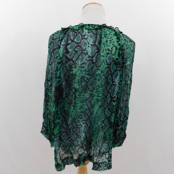 Ba&sh Rick Ruffled Animal Print Top - Picture 3 of 4